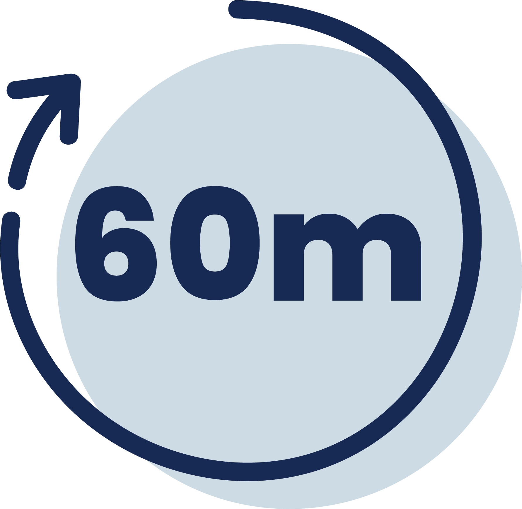 60 minutes icon illustration