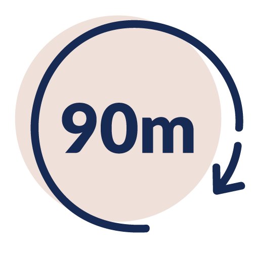90 minutes icon illustration