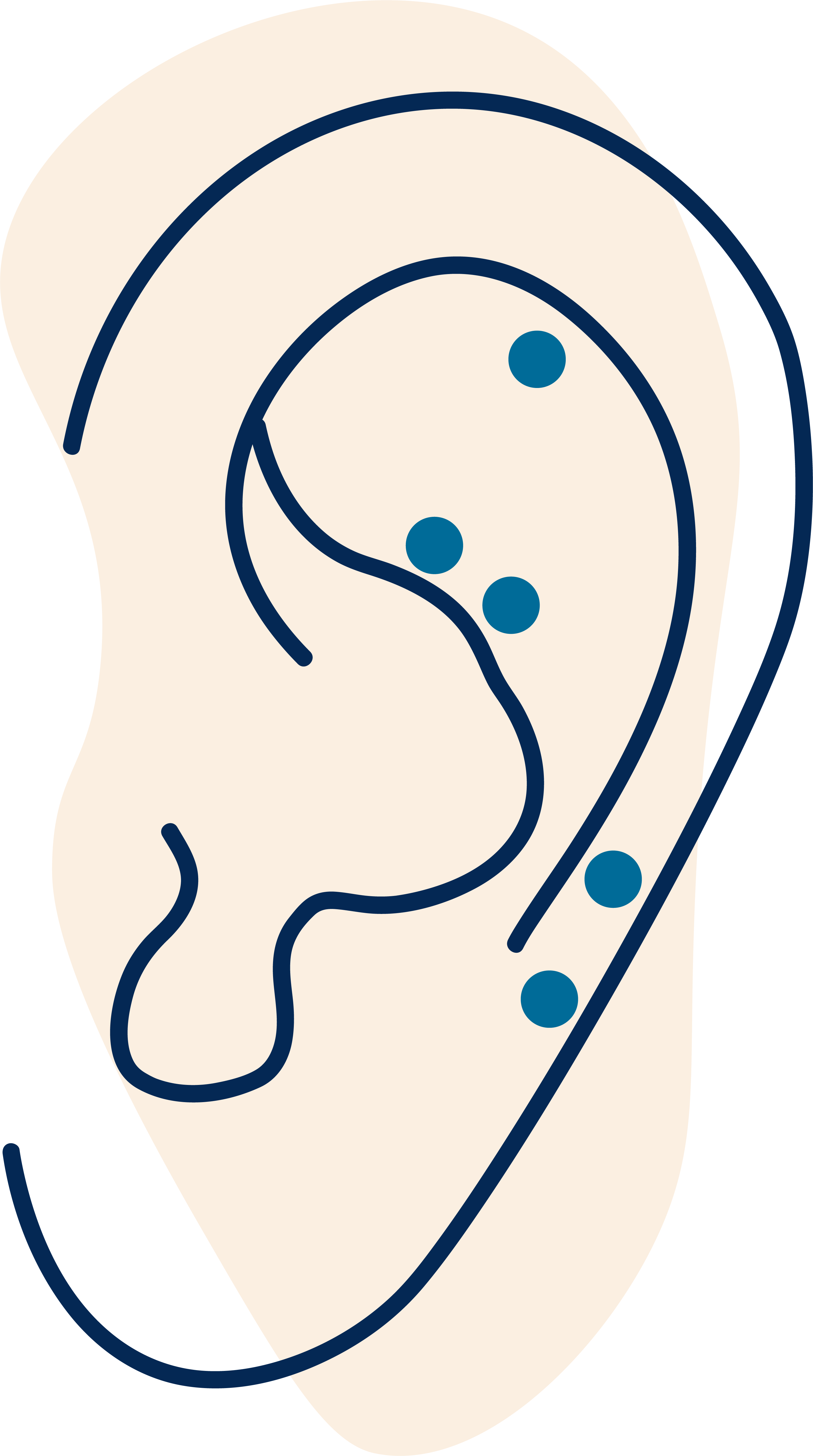 illustration of an ear with ear seeds