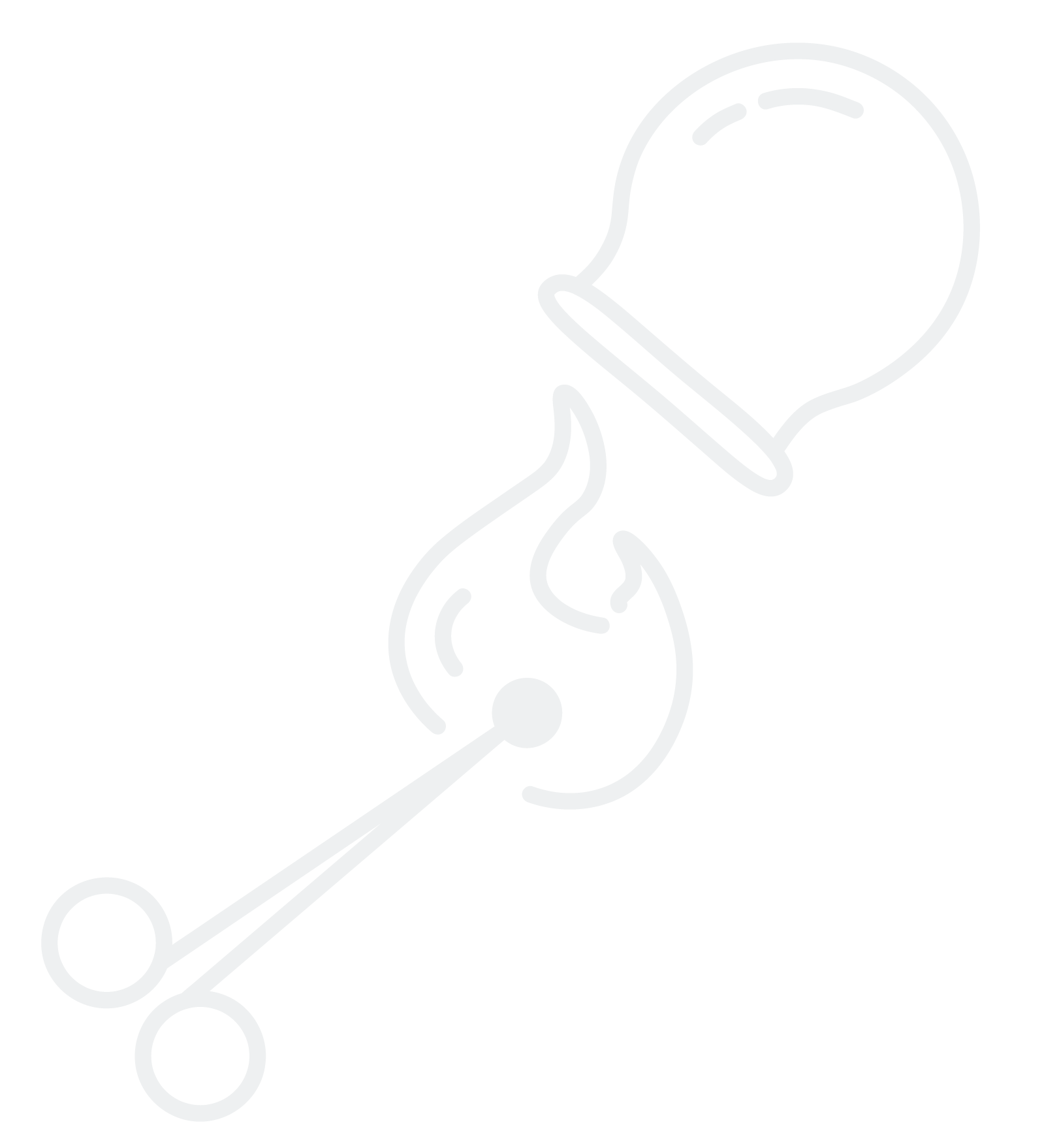 hemostat and glass fire cup illustration