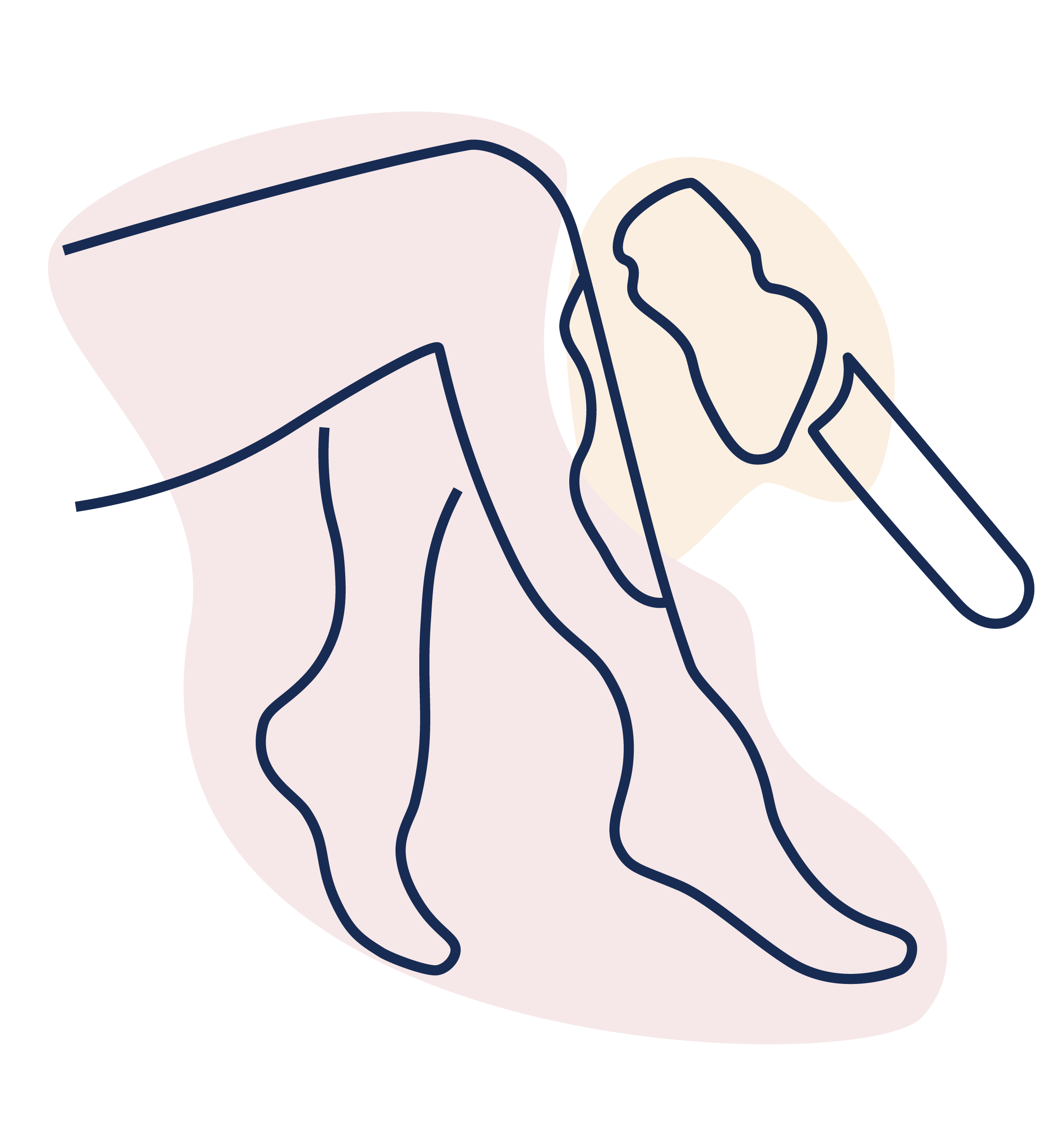 illustration of waxed legs
