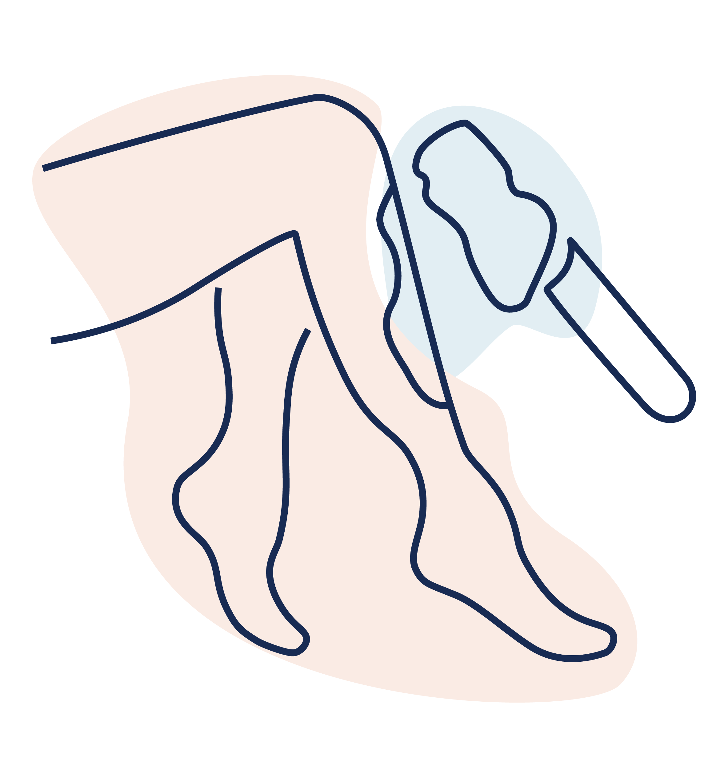 illustration of waxed legs