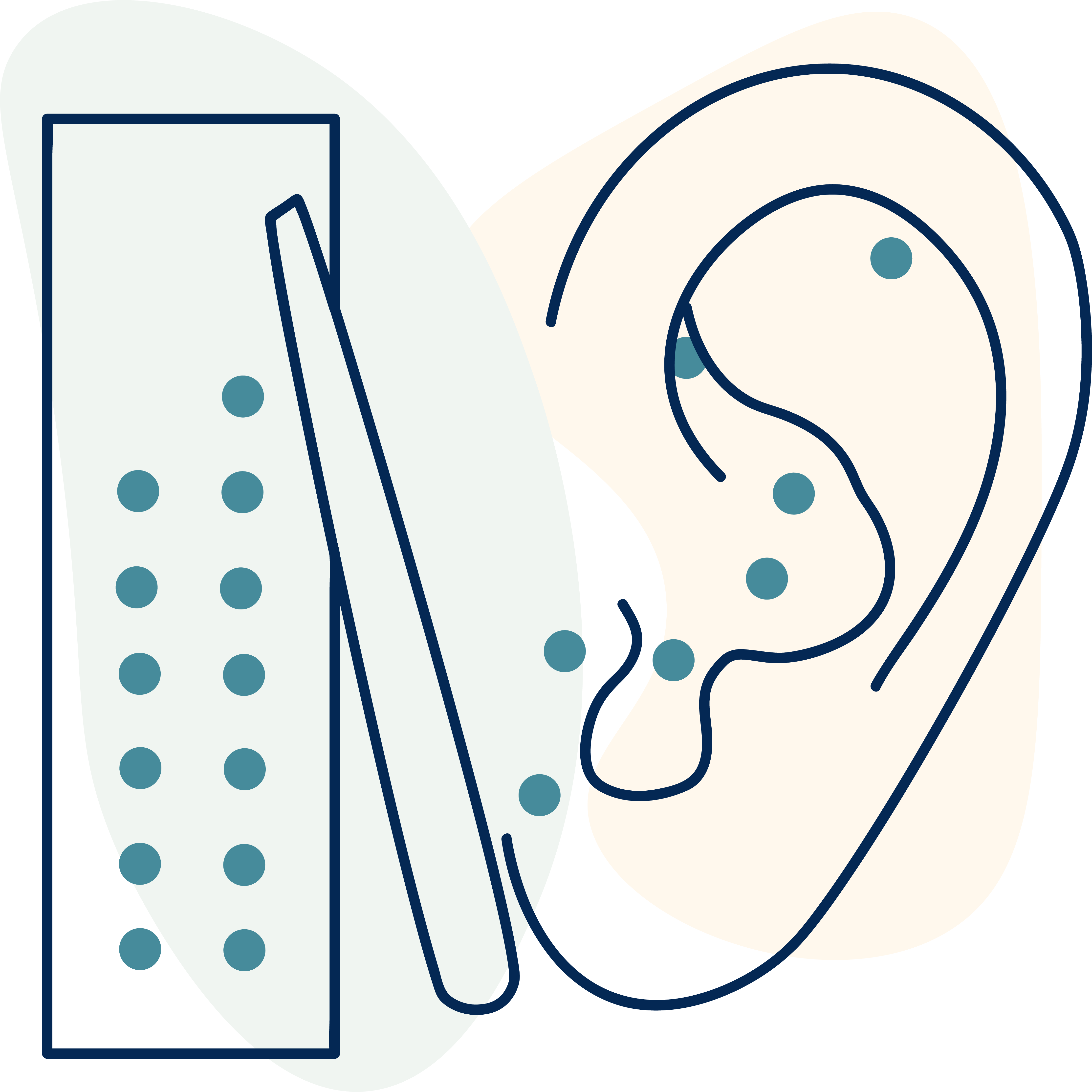 illustration of an ear with ear seeds