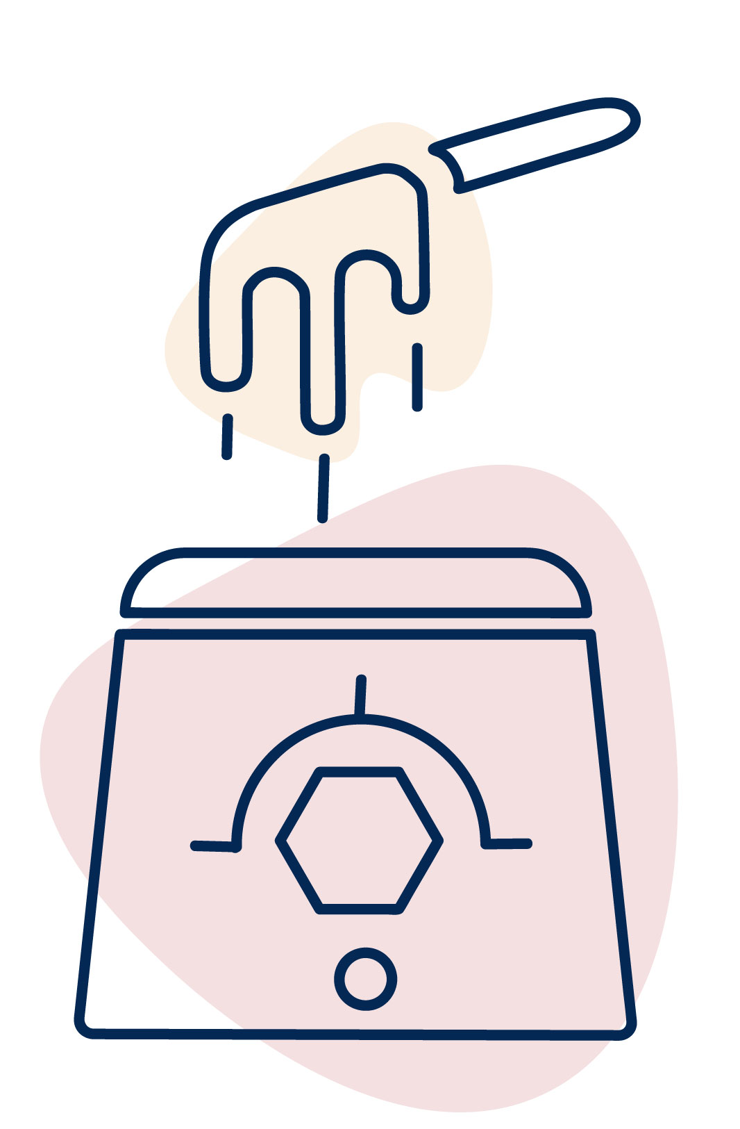 illustration of a wax pot