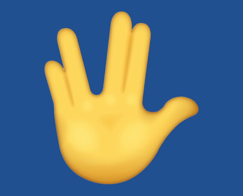 spock hand emoji