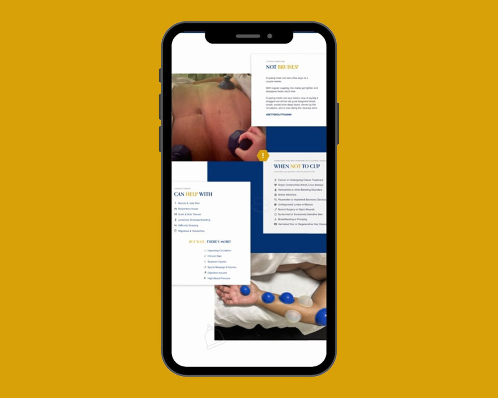 image of a phone with JKC Wellness website