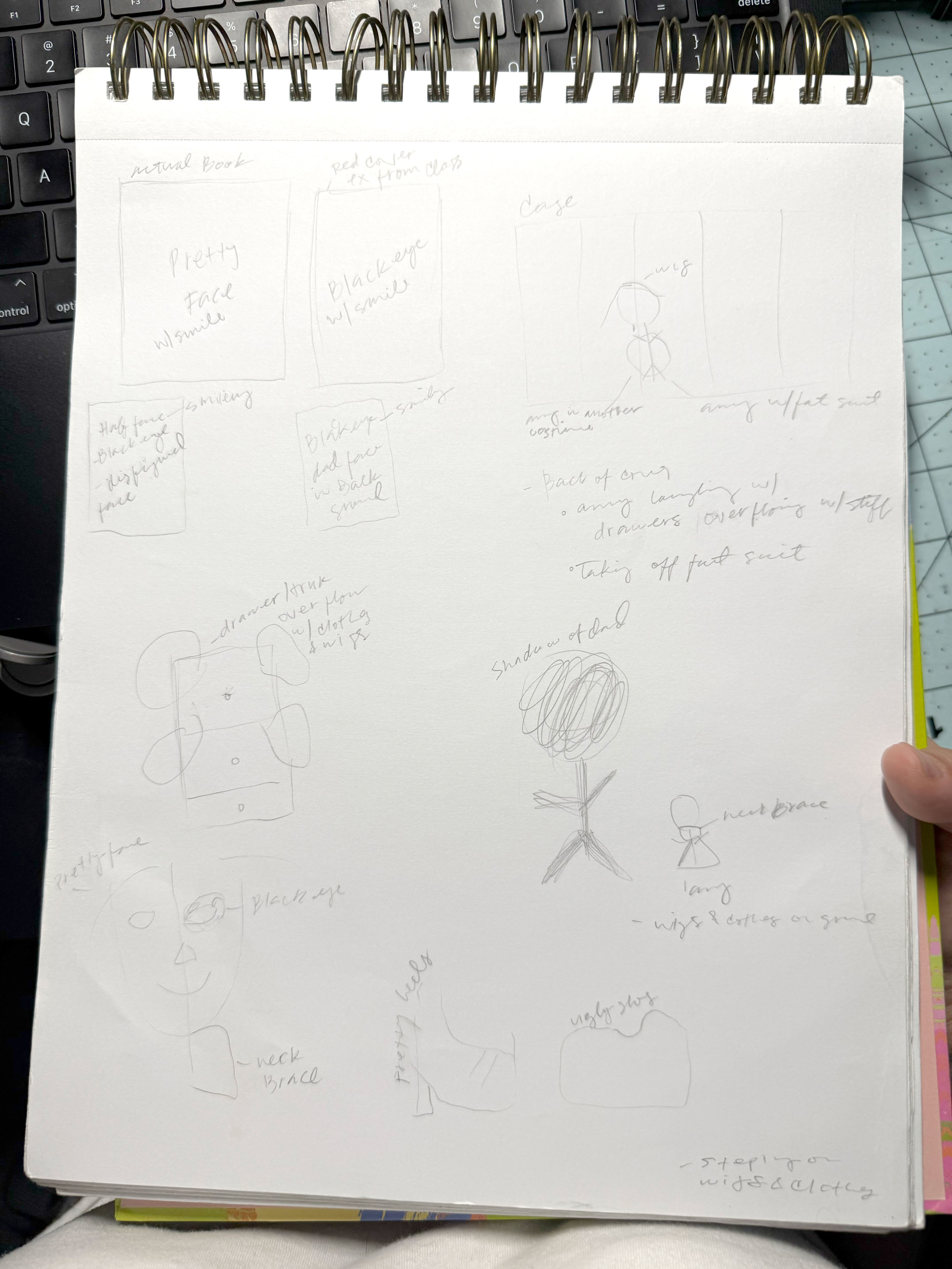 Sketches of a book cover