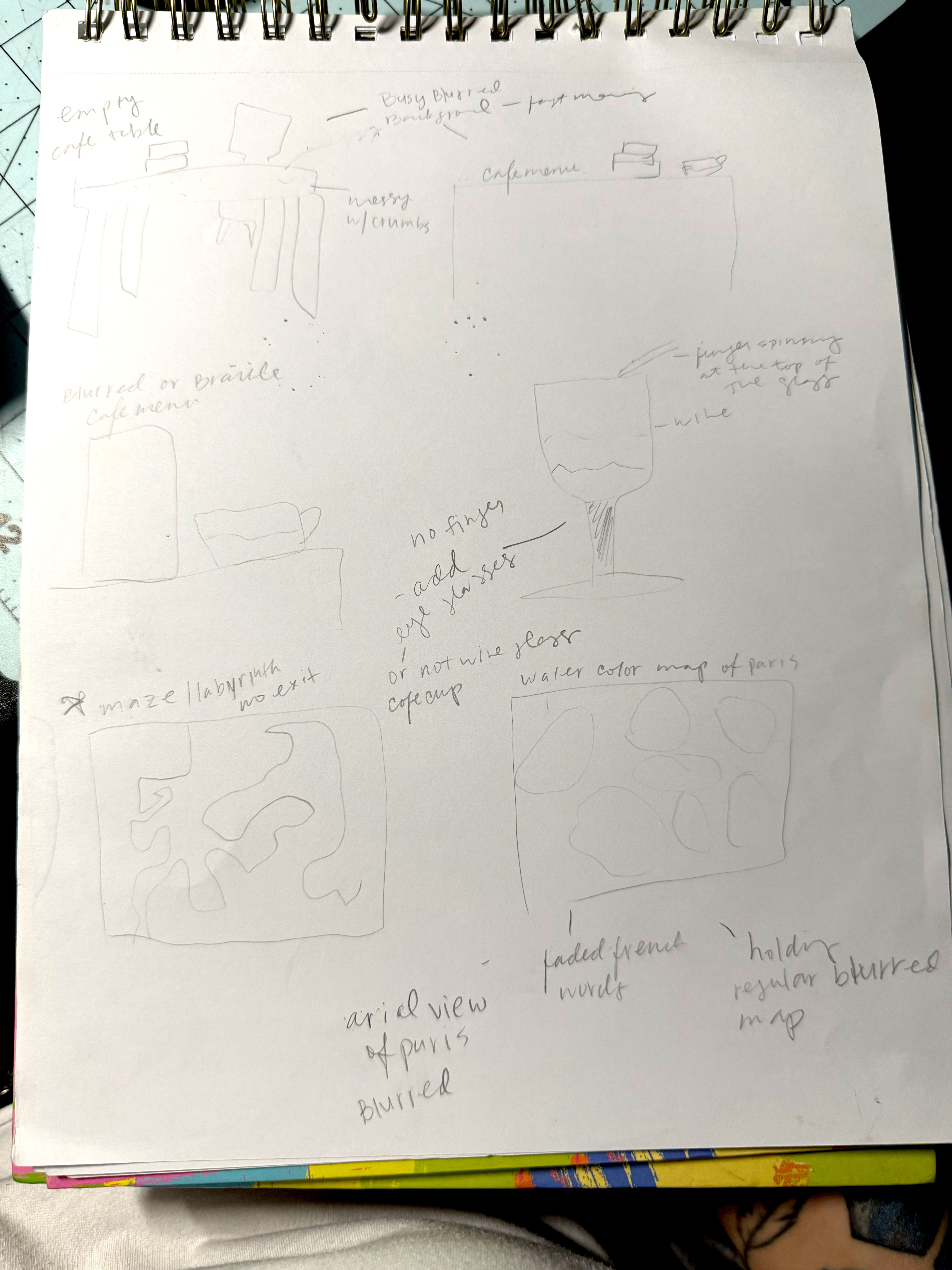 Sketches of a book cover