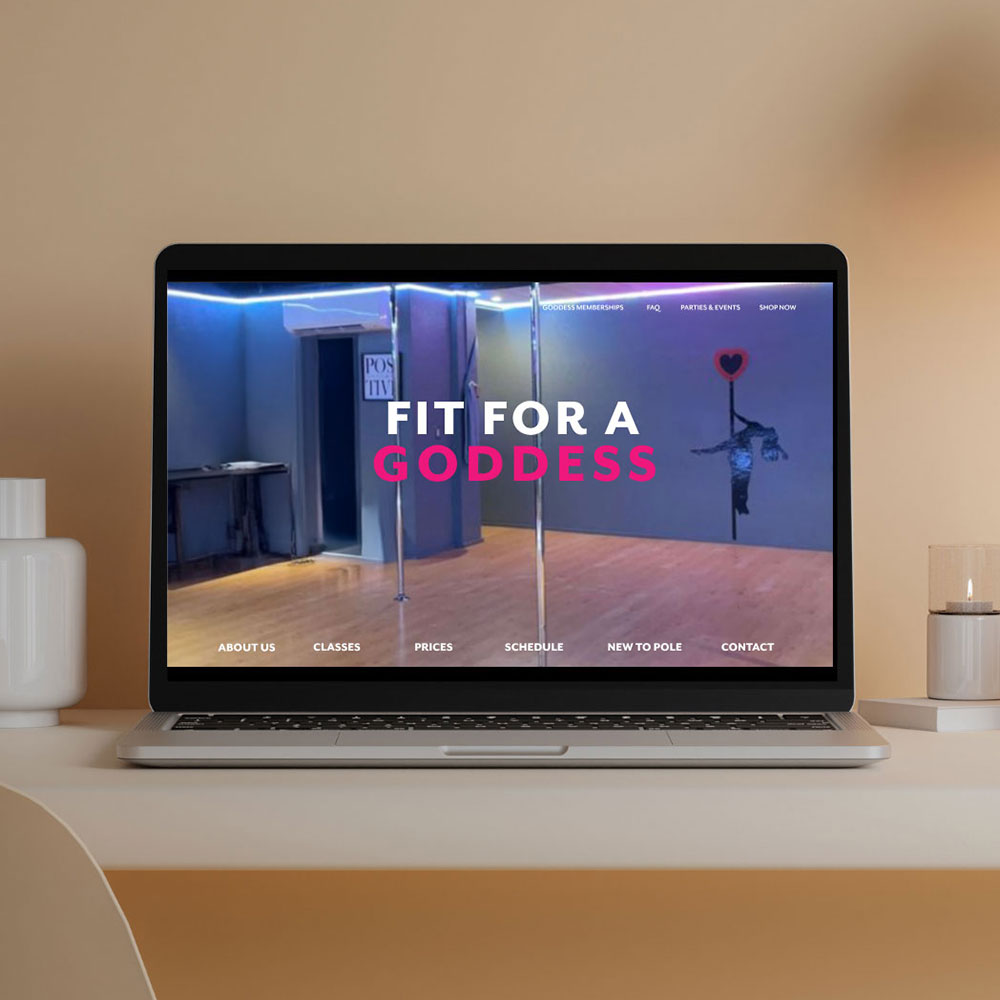 image of a website mockup on a laptop