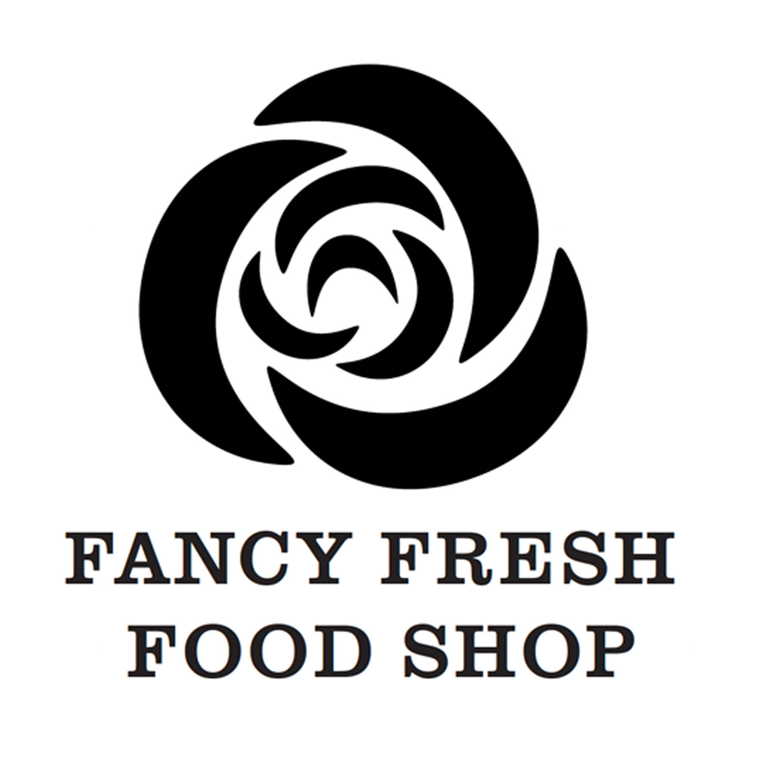 image of Fancy Fresh Food Shop logo as a top of cut bok choy stem
