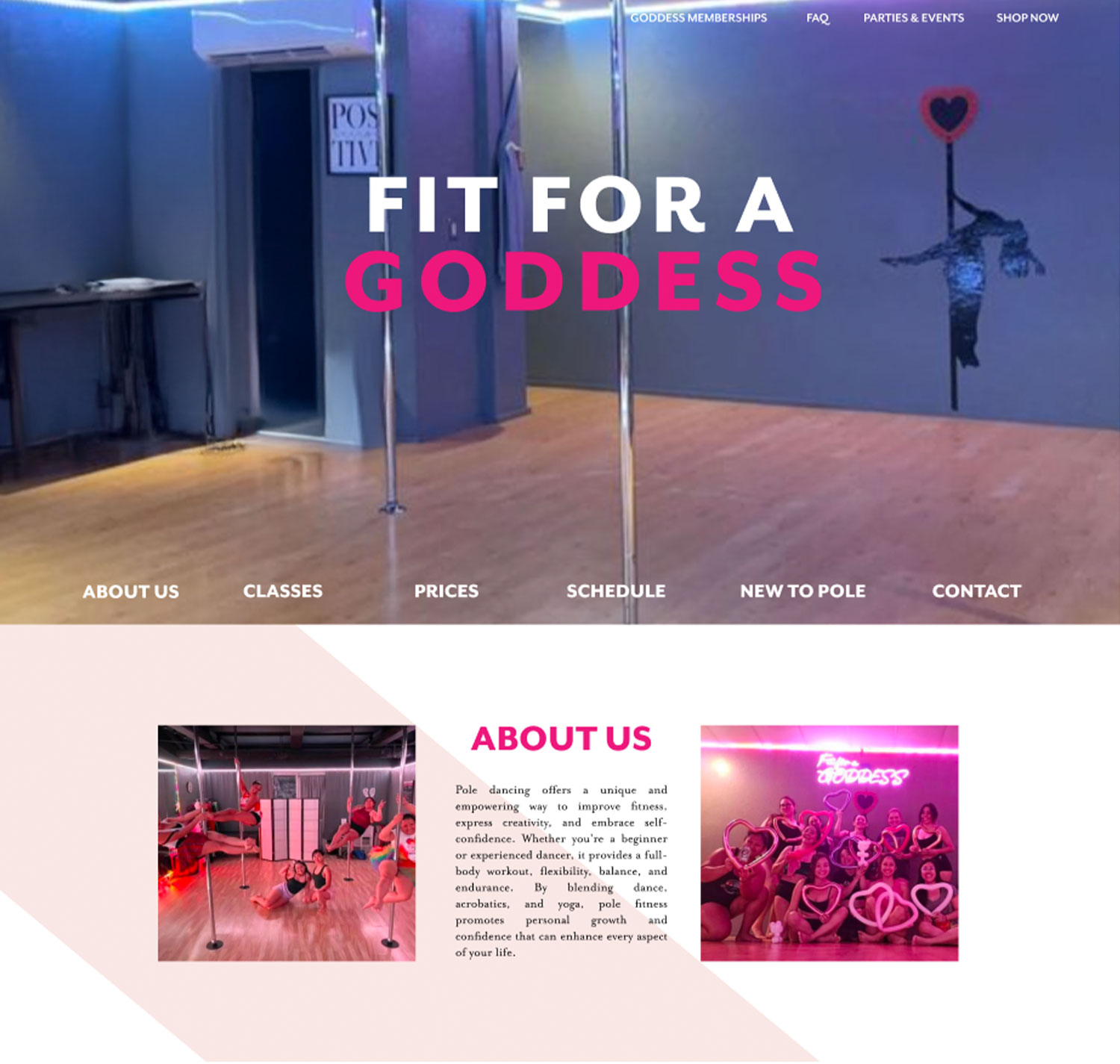 image of the website design layout