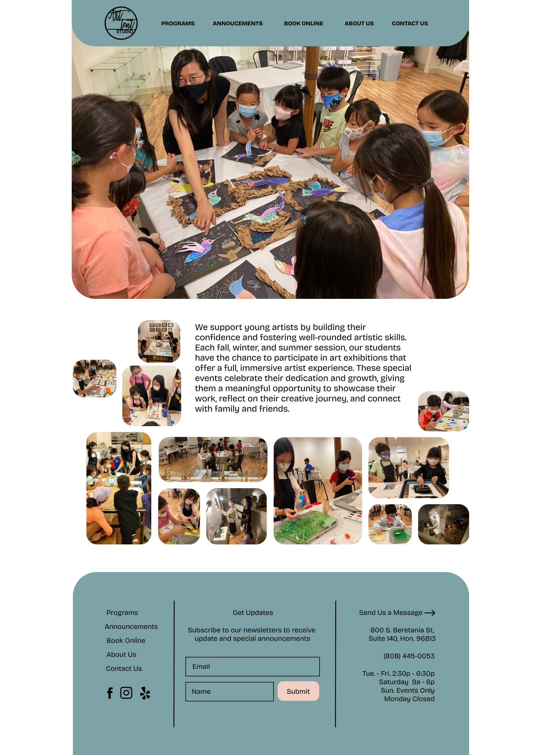 image of the website design layout