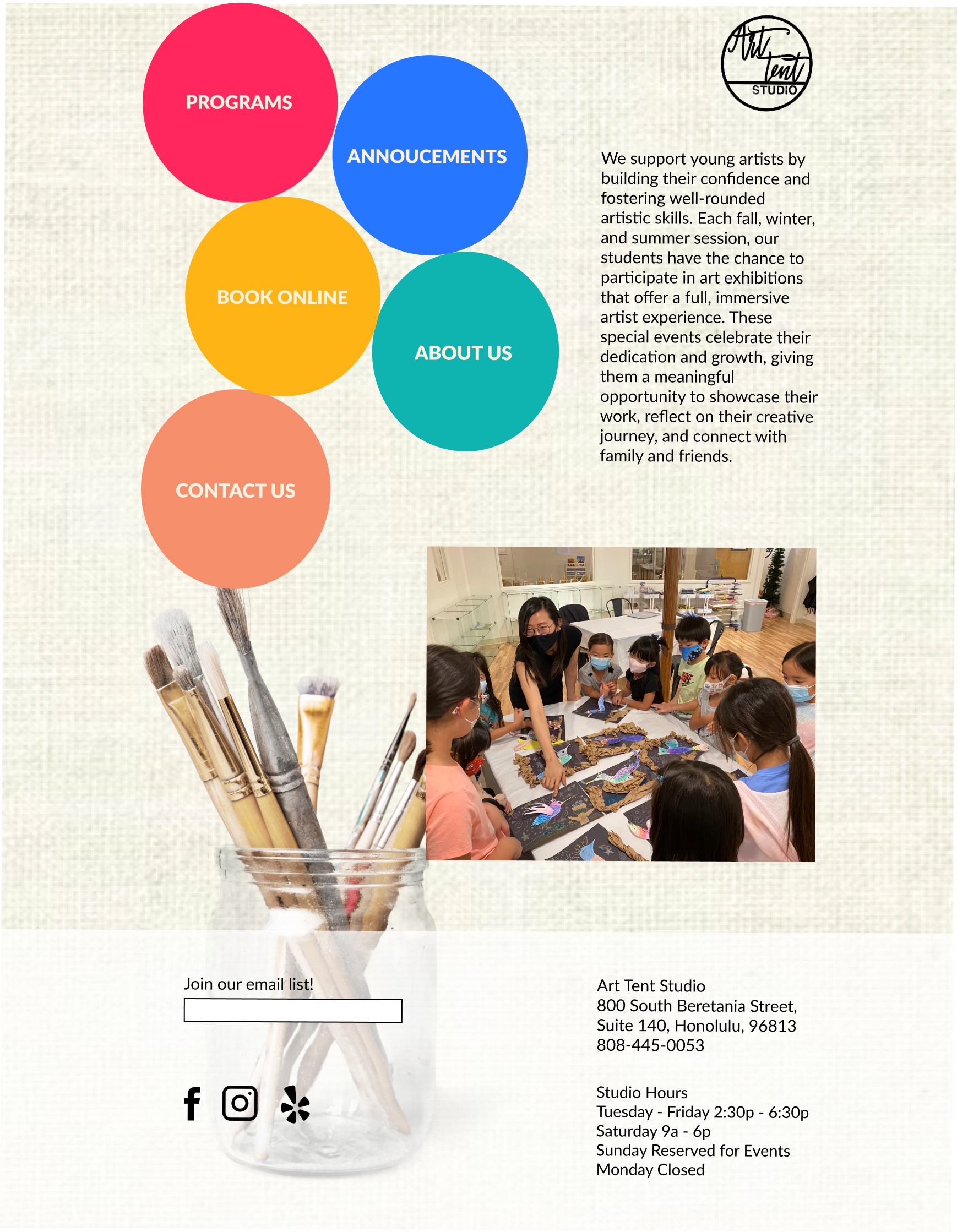 image of the website design layout